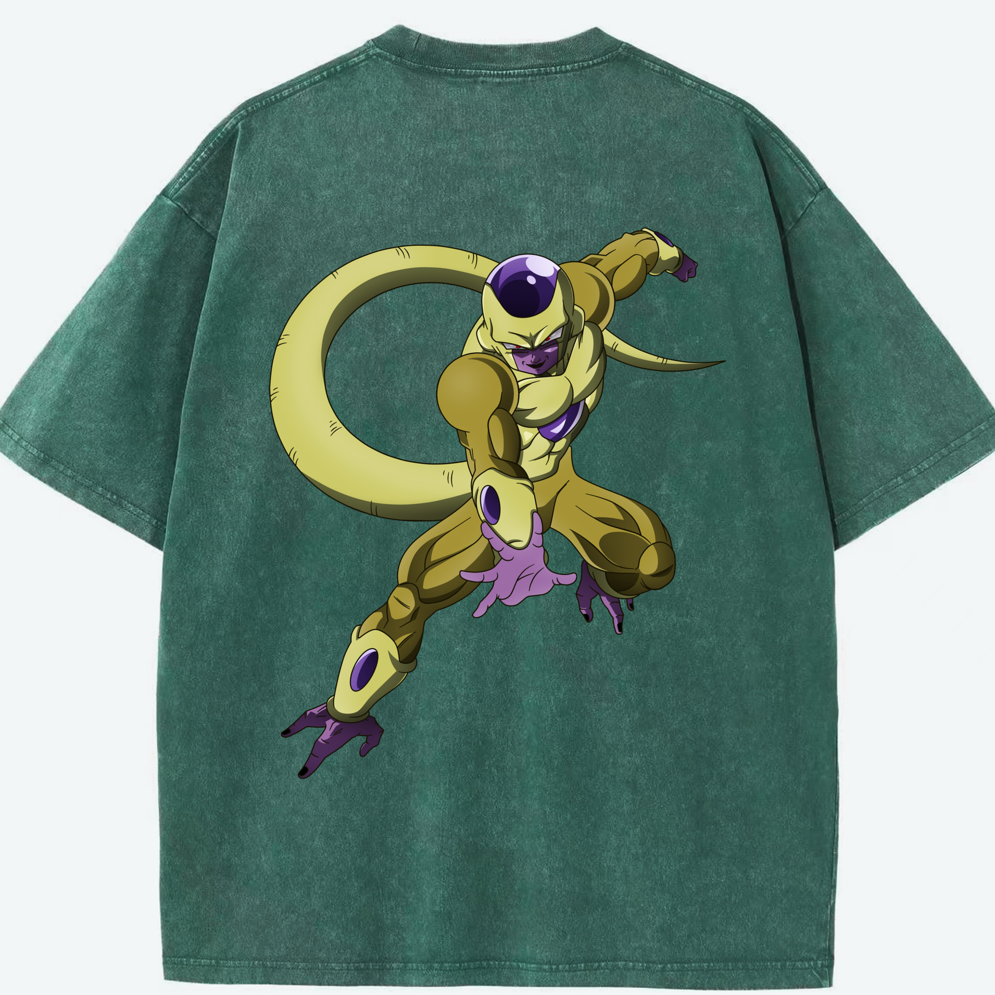 （画像用） ドラゴンボール フリーザ DRAGON BALL Frieza 綿100% ヴィンテージ風 半袖Tシャツ（背面プリント）